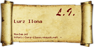 Lurz Ilona névjegykártya